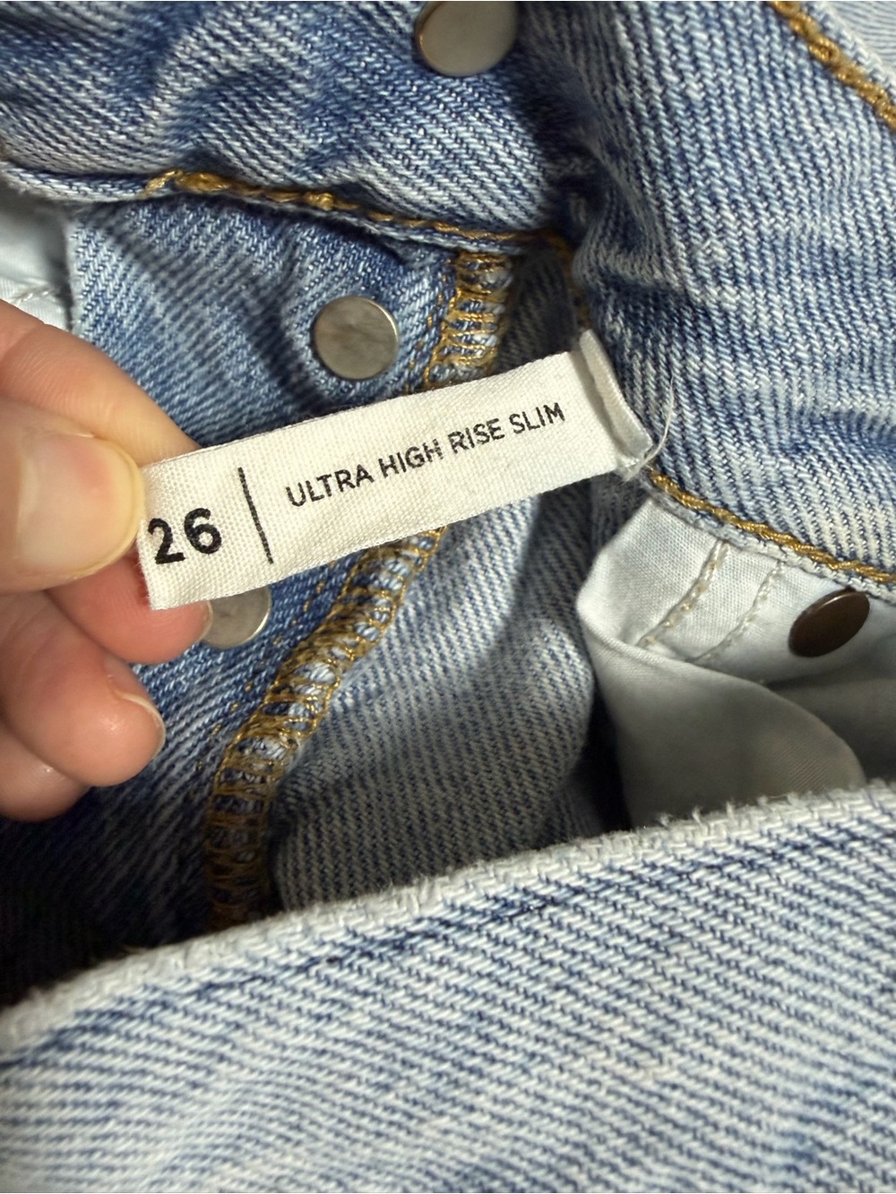 Pacsun Light Blue Ultra High Waisted Slim Fit Jeans - Picture 5 of 12